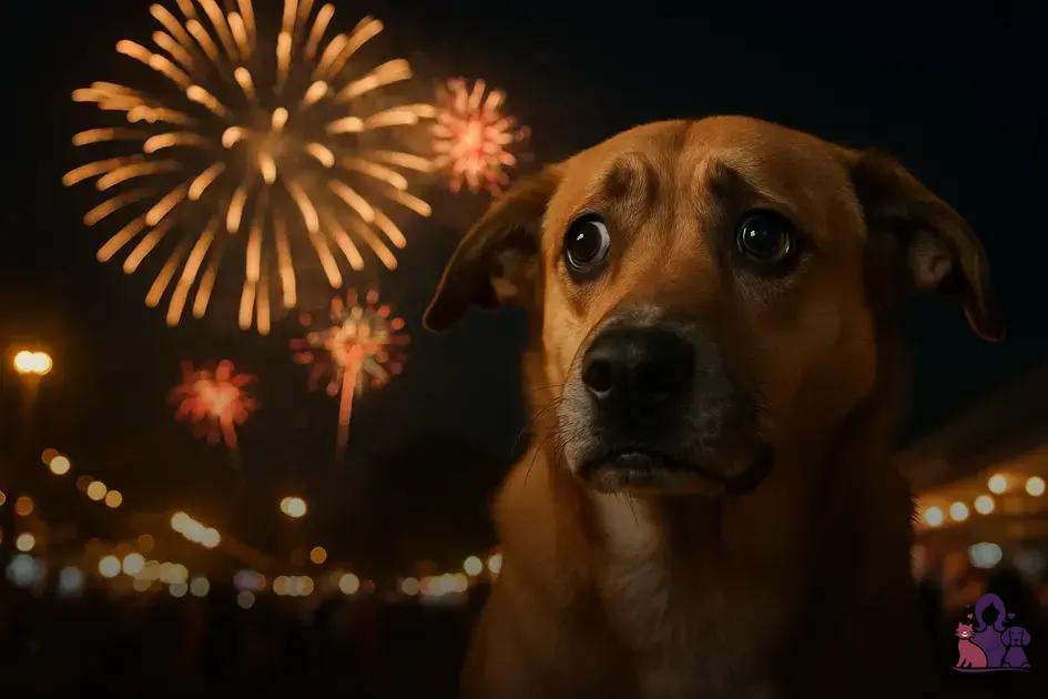 Cão com medo de fogos: como ajudar durante festividades
